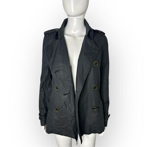Old Navy Utility Jacket Women’s Size Small Black Button Up City Coat